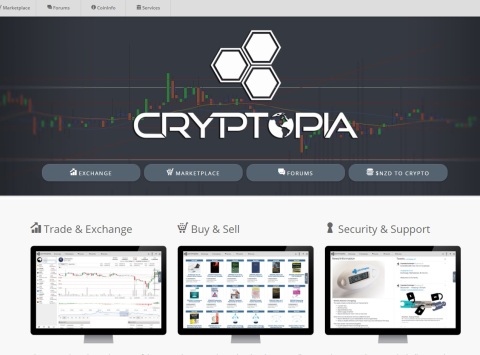 Cryptopia handelsmarktplaats exchange crypto bitcoin altcoin 2